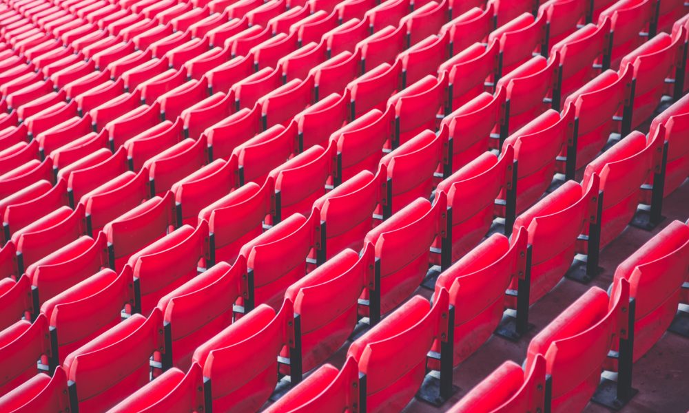 chairs in football stadium