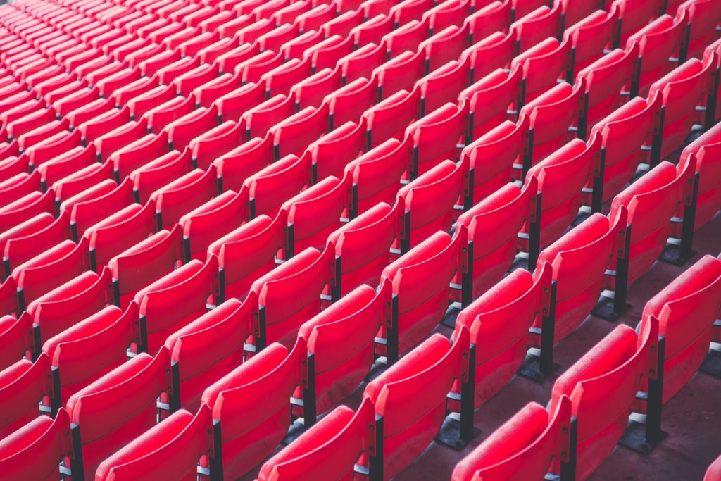 chairs in football stadium